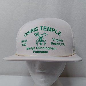 Vintage OSIRIS Temple MASA 1992 Virginia Beach Cap Marlyn Cunningham Potentate